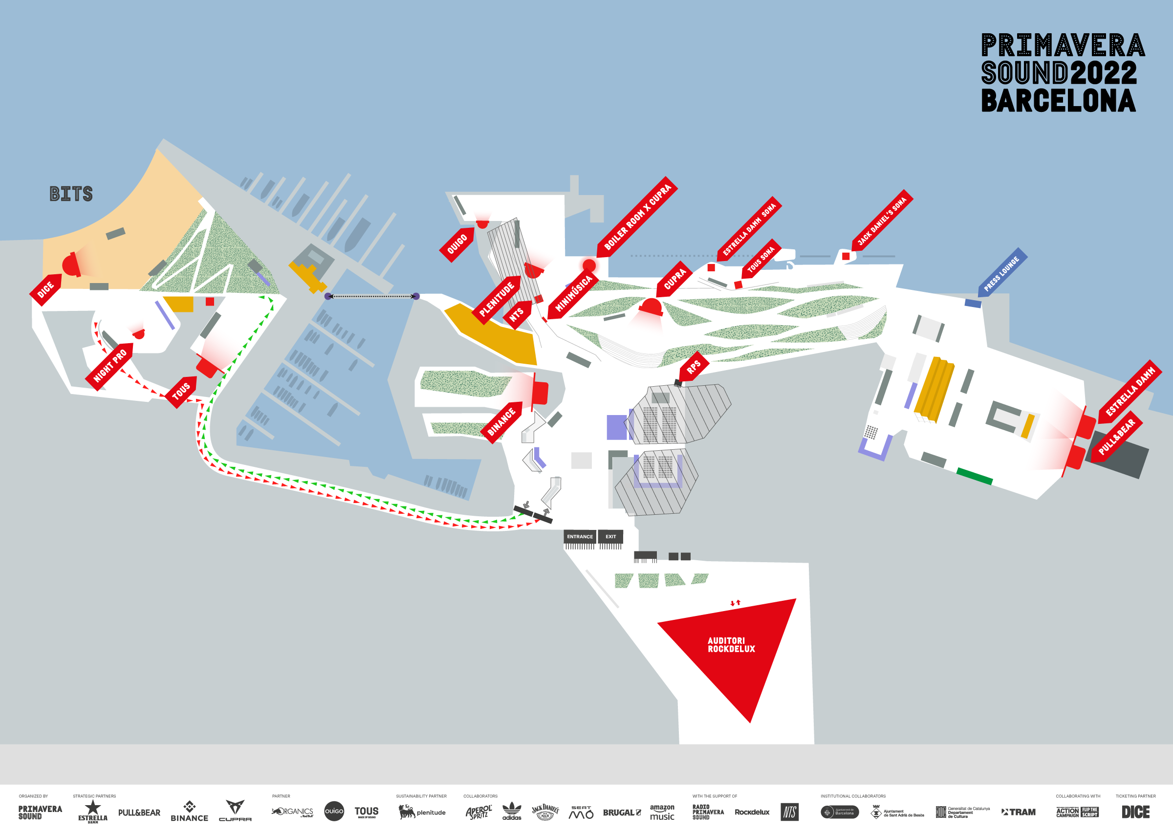 Primavera Sound Barcelona 2023 - map - de conciertos y festivales