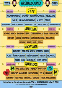 Arenal Sound-cartel 2023-De conciertos y festivales-www.musicoming