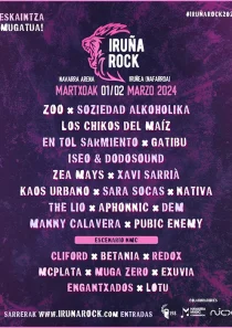 Iruña Rock Festival 2024-Poster-De conciertos y festivales-www.musicoming.com